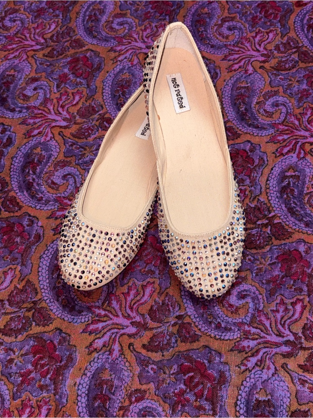 Rhinestone ballet flats